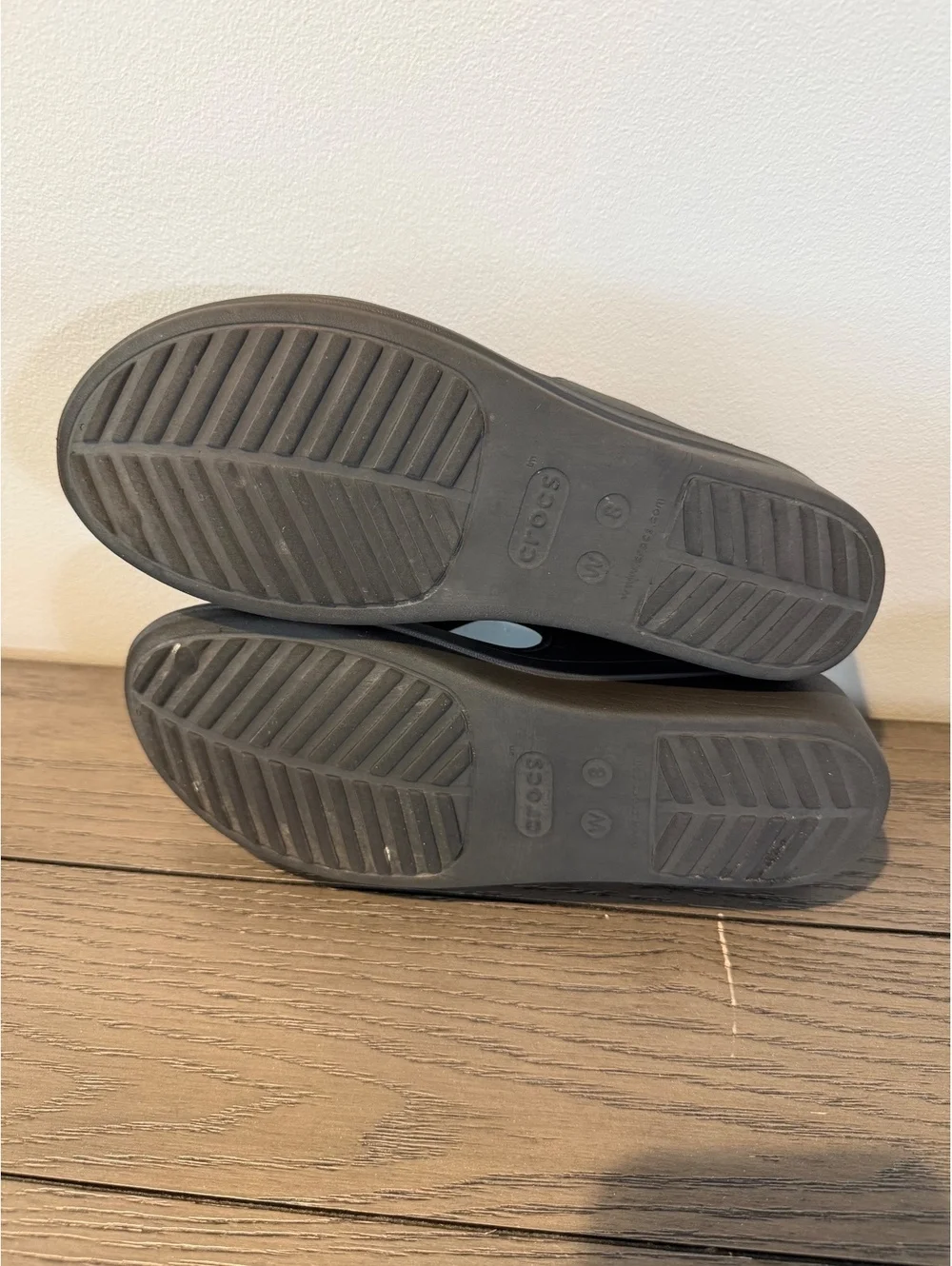 Crocs Women's Black Wedge Sandals Size 8